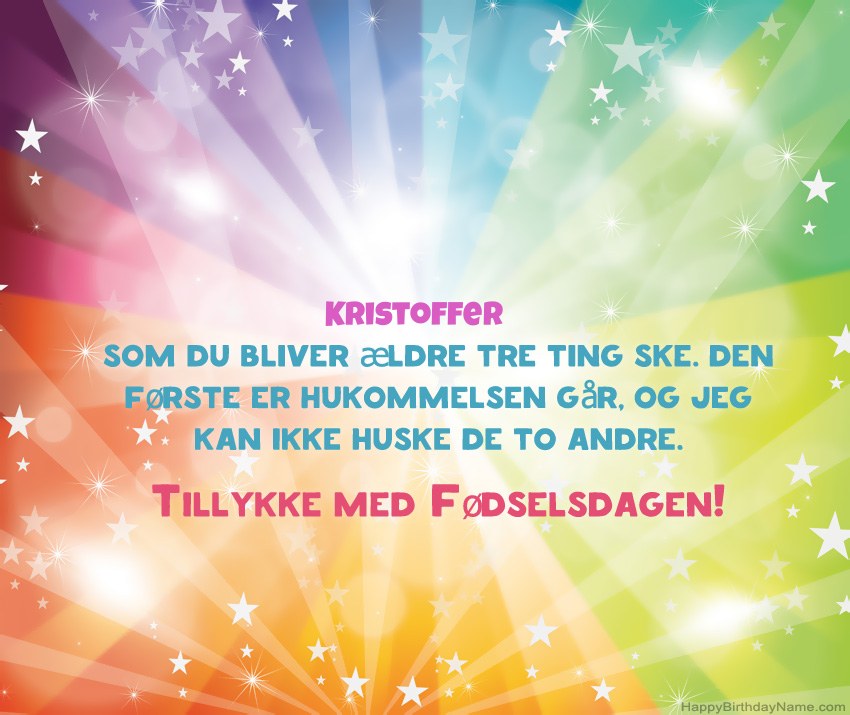 Smukke fødselsdagskort til Kristoffer