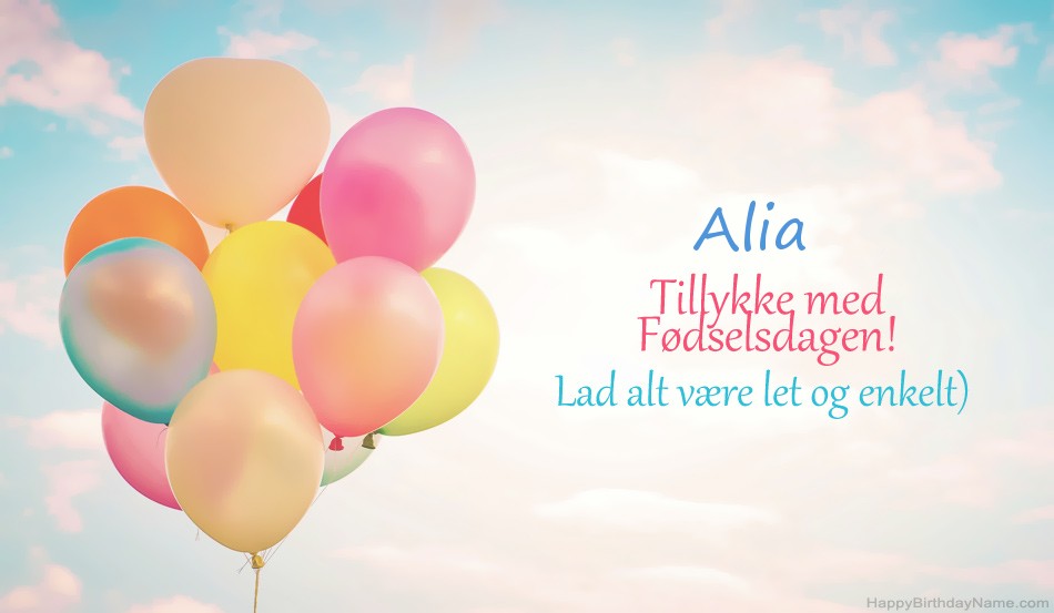 Tillykke med Fødselsdagen til dig Alia billeder