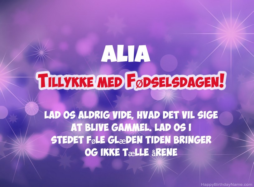Smukke billeder til Alia tillykke med fødselsdagen