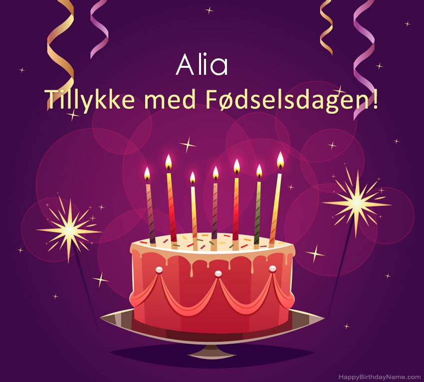 Sjove hilsener til Happy Birthday Alia-billeder