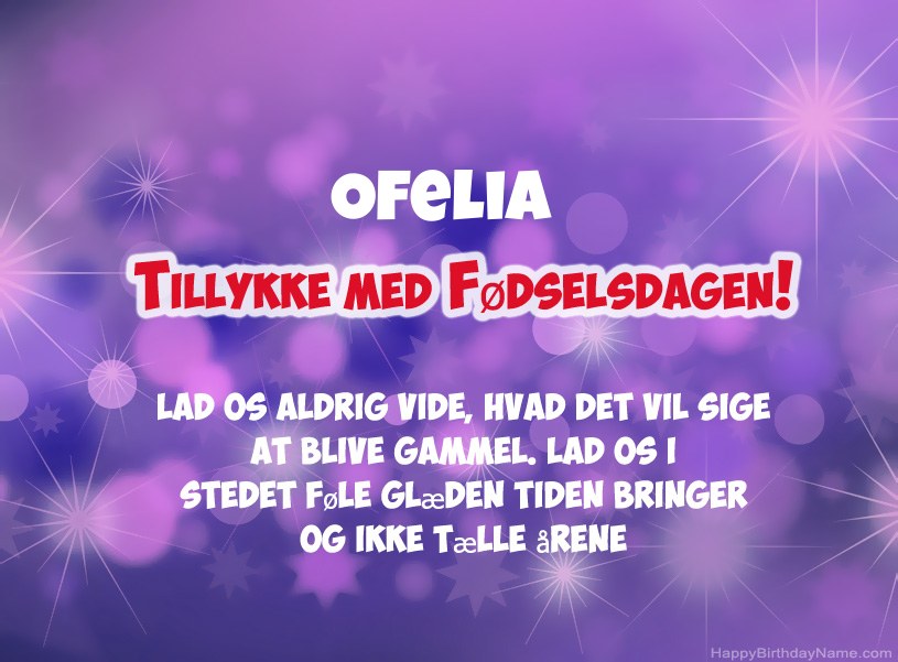 Smukke billeder til Ofelia tillykke med fødselsdagen