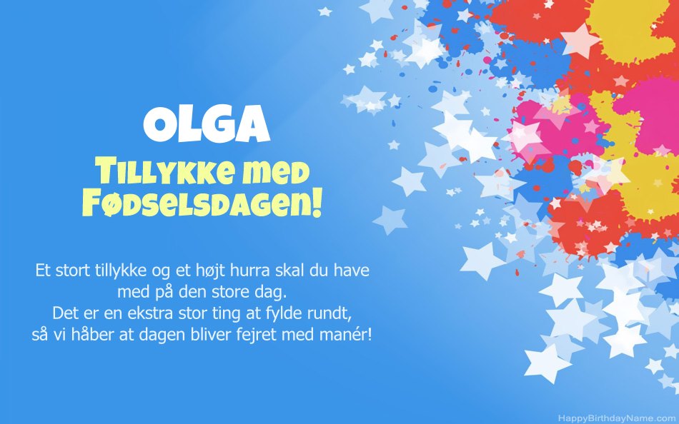 Tillykke med fødselsdagen til Olgas
