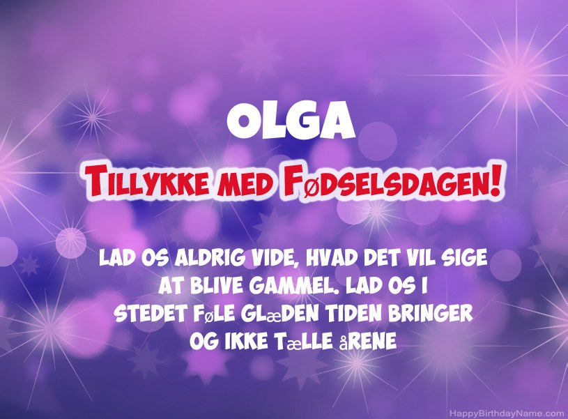 Smukke billeder til Olga tillykke med fødselsdagen