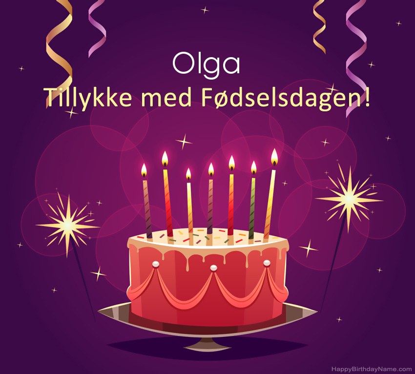 Sjove hilsener til Happy Birthday Olga-billeder