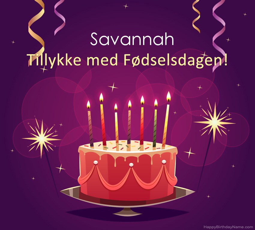 Sjove hilsener til Happy Birthday Savannah-billeder