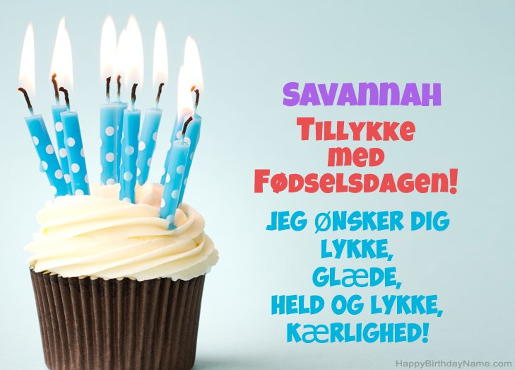 Tillykke med heldens fødselsdag til Savannah