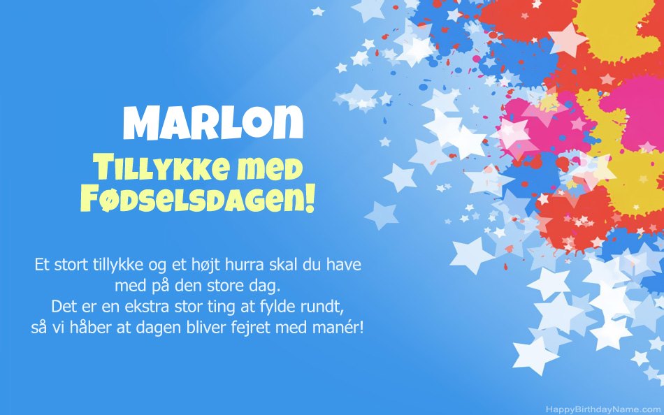Tillykke med fødselsdagen til Marlons Tillykke med fødselsdagen til Marlons