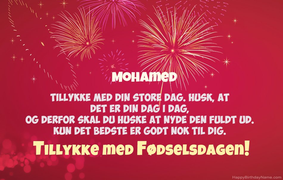 Tillykke med fødselsdagen Mohamed, smukke digte Tillykke med fødselsdagen Mohamed, smukke digte
