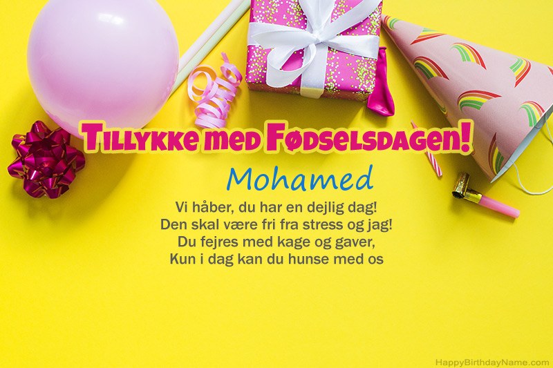 Tillykke med fødselsdagen Mohamed i prosa Tillykke med fødselsdagen Mohamed i prosa