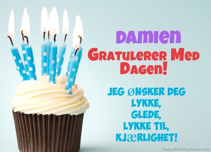 Gratulerer med fødselsdagen Damien, vakre bilder