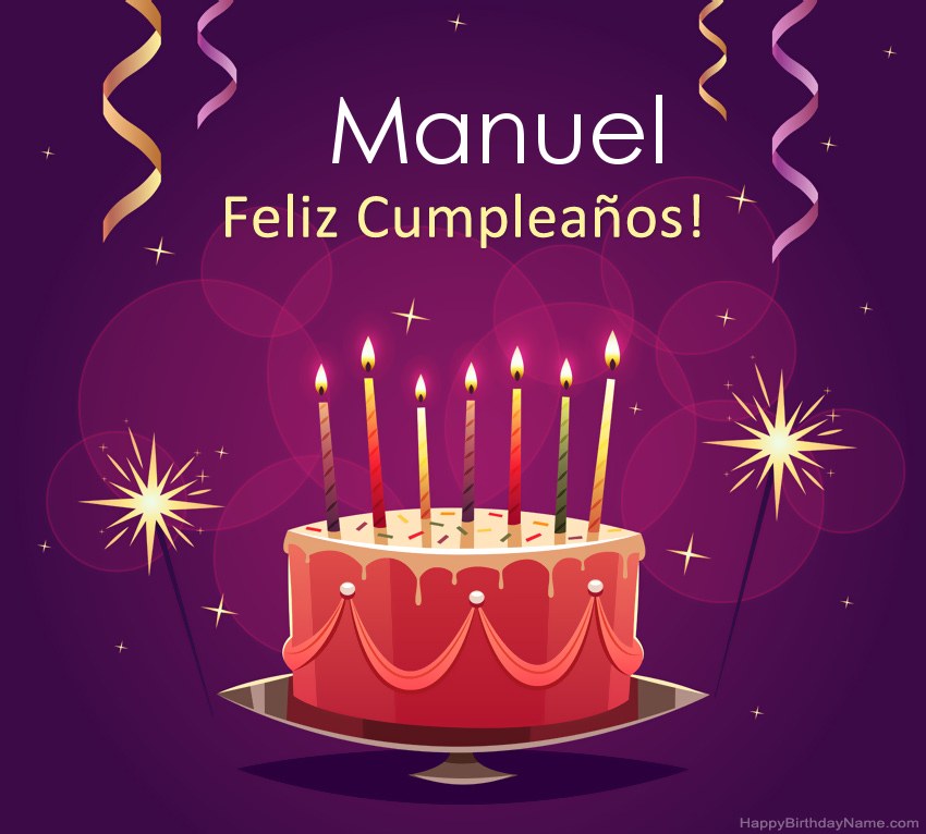 Saludos graciosos para feliz cumpleaños Manuel fotos