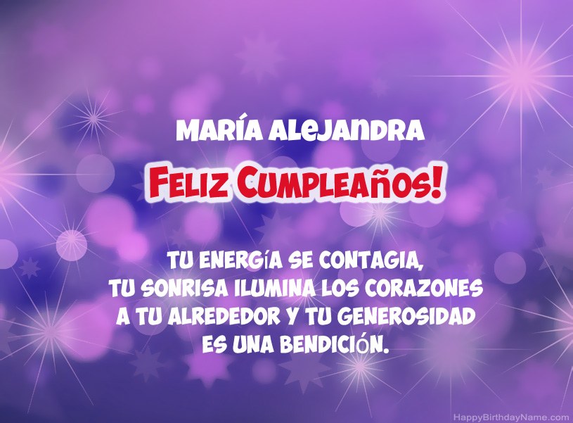 Hermosas imágenes para el feliz cumpleaños de María Alejandra
