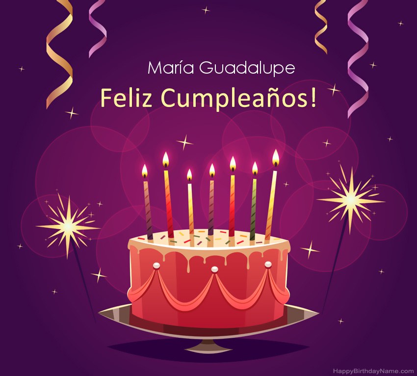 Saludos graciosos para feliz cumpleaños María Guadalupe fotos