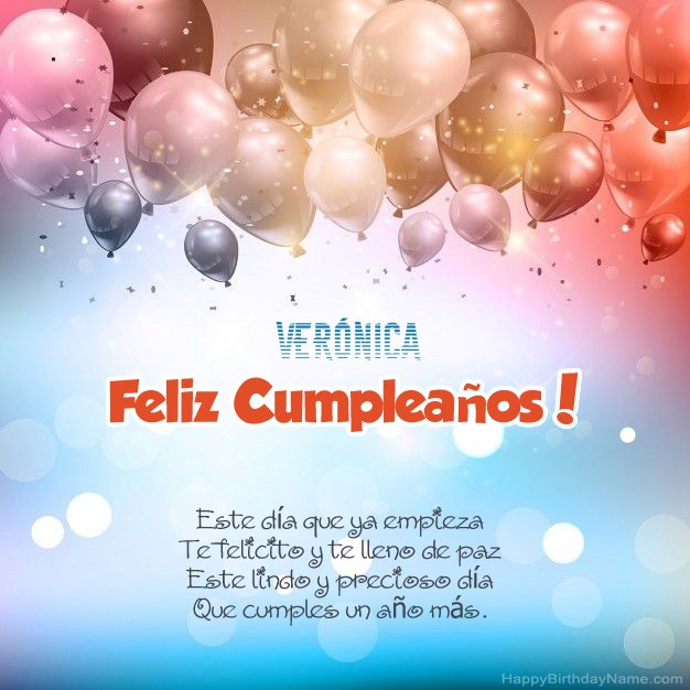 Poemas en cumpleaños para Verónica
