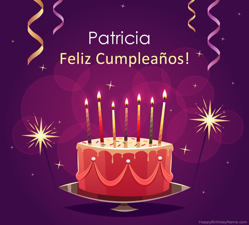 Saludos graciosos para feliz cumpleaños Patricia fotos