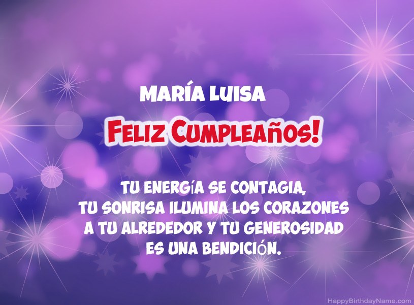 Hermosas imágenes para el feliz cumpleaños de María Luisa