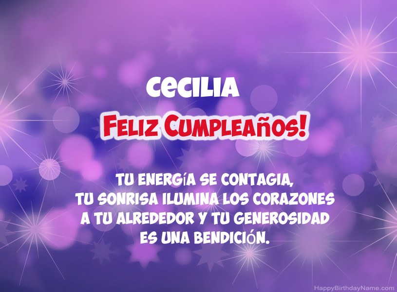 Hermosas imágenes para el feliz cumpleaños de Cecilia