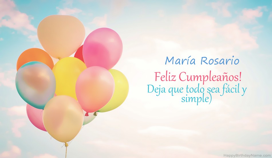 Imágenes de feliz cumpleaños María Rosario
