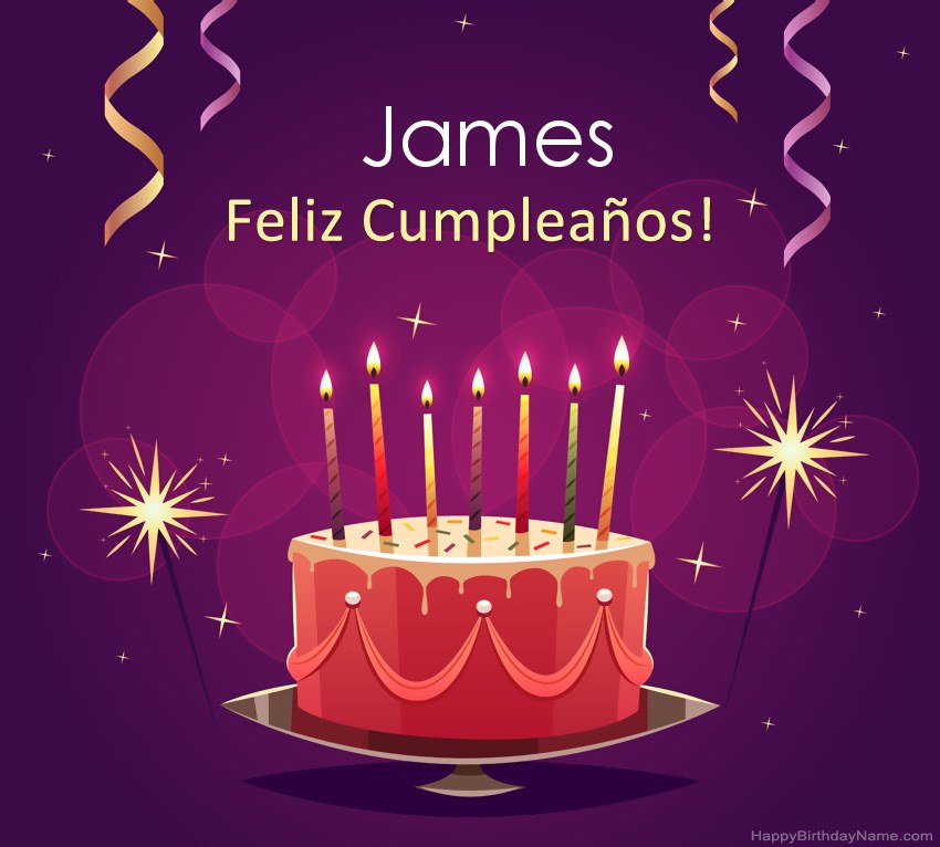Saludos graciosos para feliz cumpleaños James fotos
