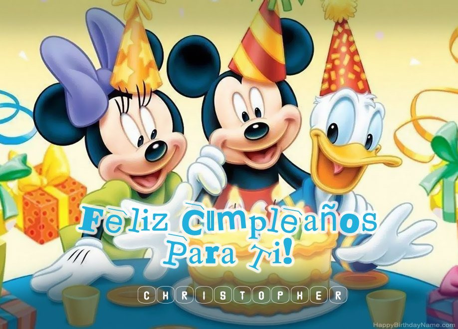 Saludos de cumpleaños infantiles para Christopher
