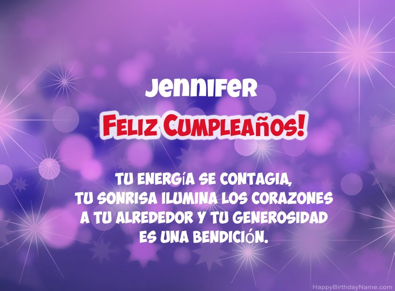Hermosas imágenes para el feliz cumpleaños de Jennifer