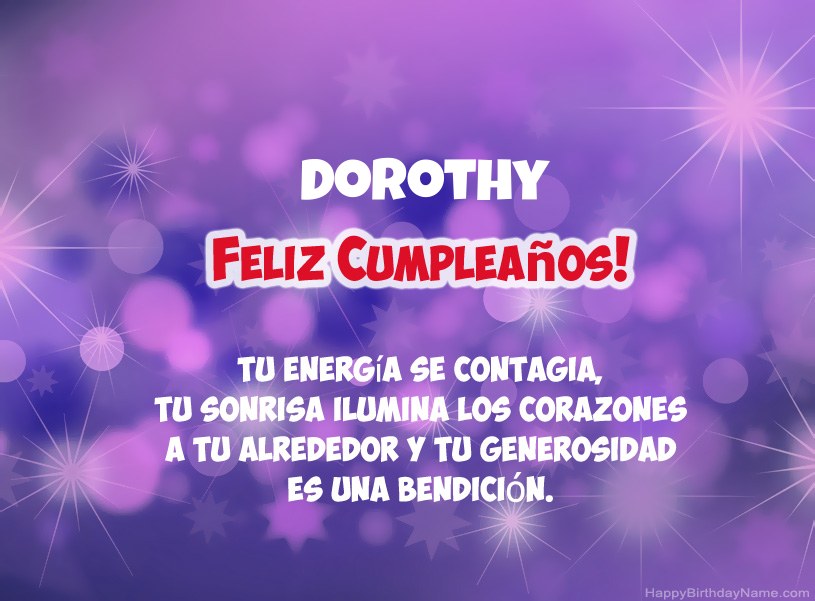Hermosas imágenes para el feliz cumpleaños de Dorothy