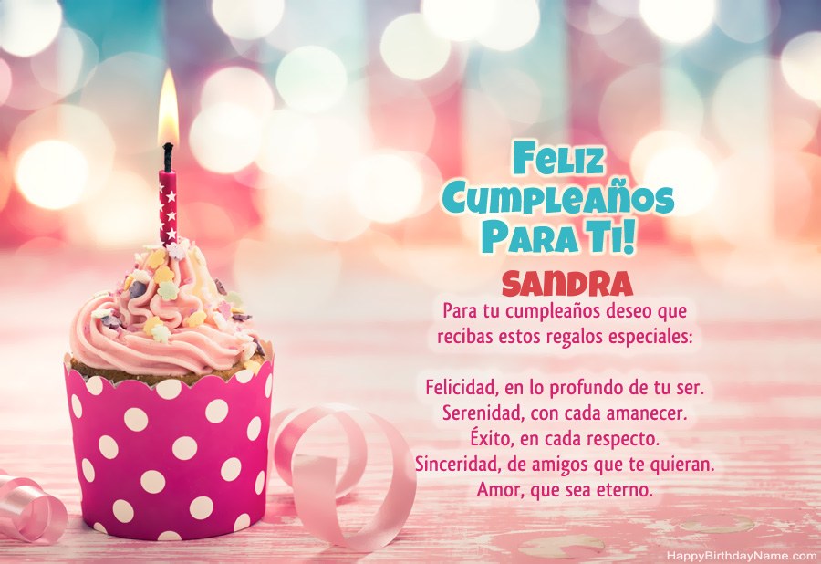 Descargar Happy Birthday card Sandra gratis