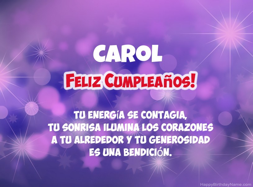 Hermosas imágenes para el feliz cumpleaños de Carol