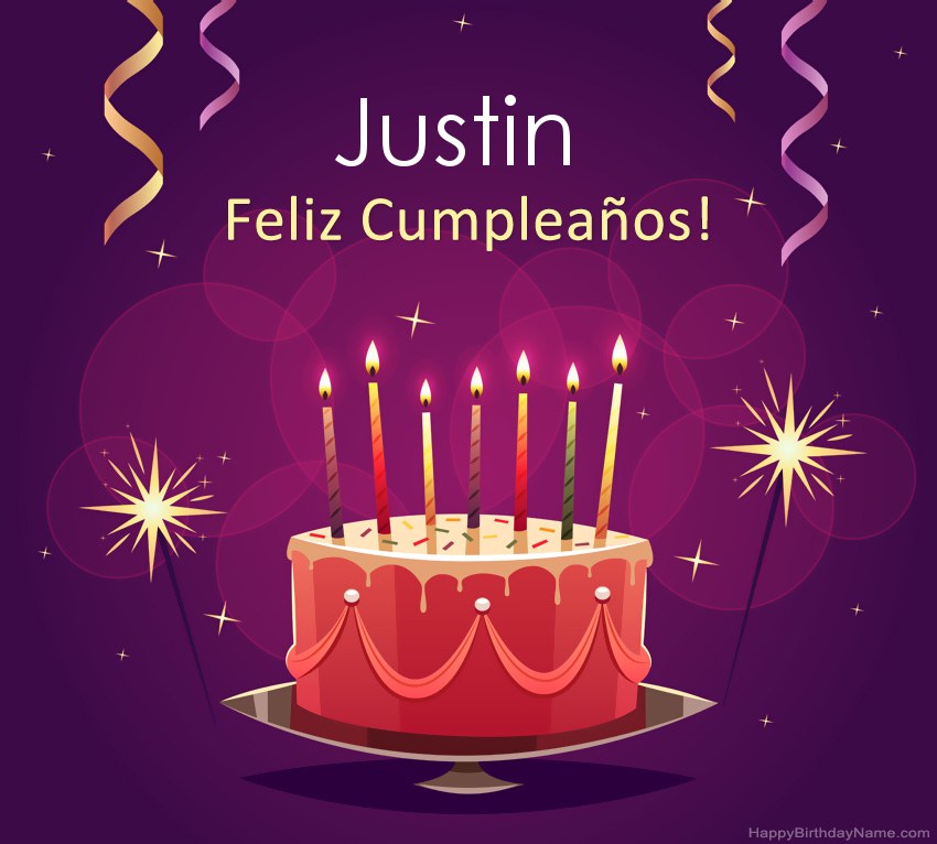 Saludos graciosos para feliz cumpleaños Justin fotos