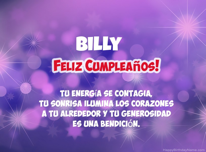 Hermosas imágenes para el feliz cumpleaños de Billy