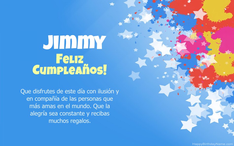 Felicitaciones por el cumpleaños de Jimmy