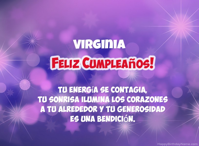 Hermosas imágenes para el feliz cumpleaños de Virginia