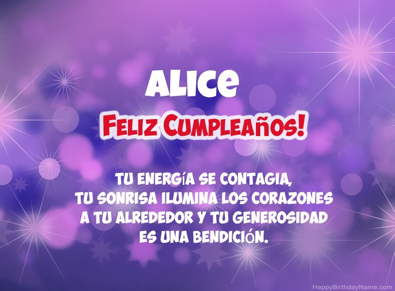 Hermosas imágenes para el feliz cumpleaños de Alice Hermosas imágenes para el feliz cumpleaños de Alice