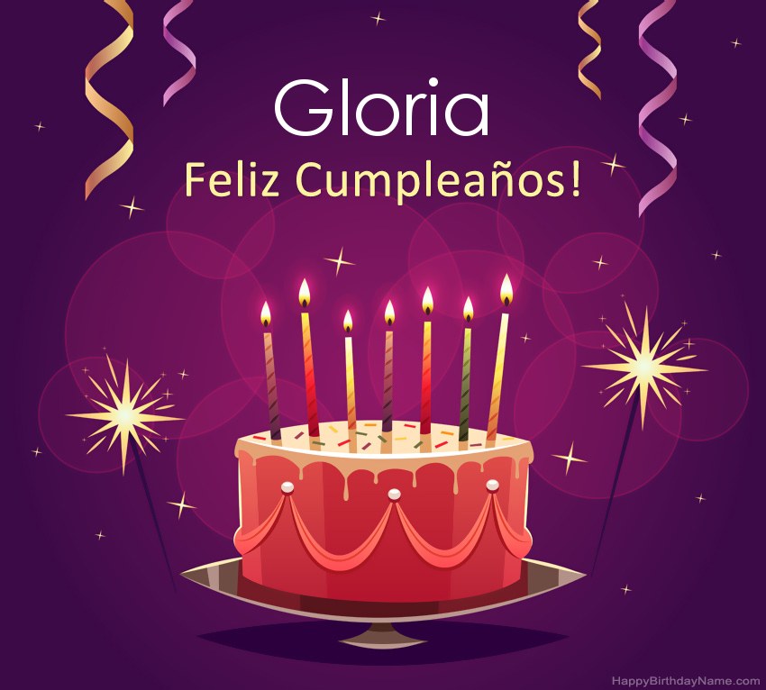 Saludos graciosos para feliz cumpleaños Gloria fotos