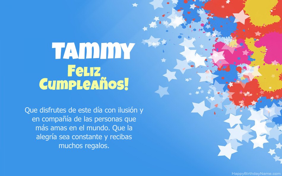 Felicitaciones por el cumpleaños de Tammy Felicitaciones por el cumpleaños de Tammy