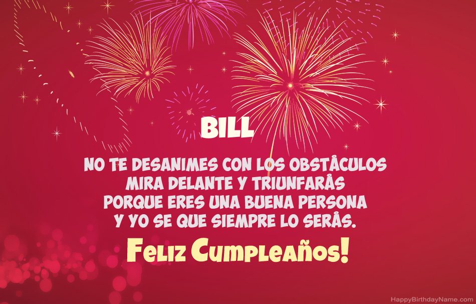 Feliz cumpleaños Bill, hermosos poemas Feliz cumpleaños Bill, hermosos poemas