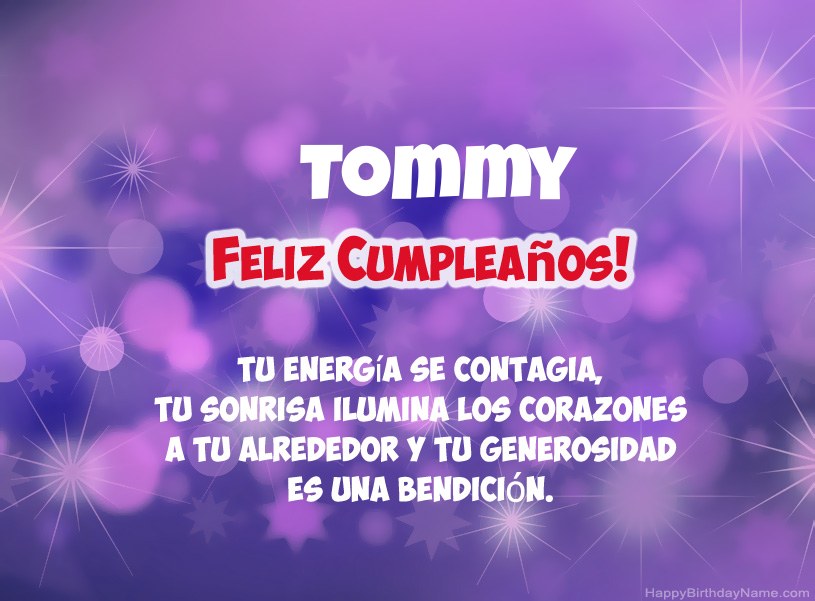 Hermosas imágenes para el feliz cumpleaños de Tommy Hermosas imágenes para el feliz cumpleaños de Tommy