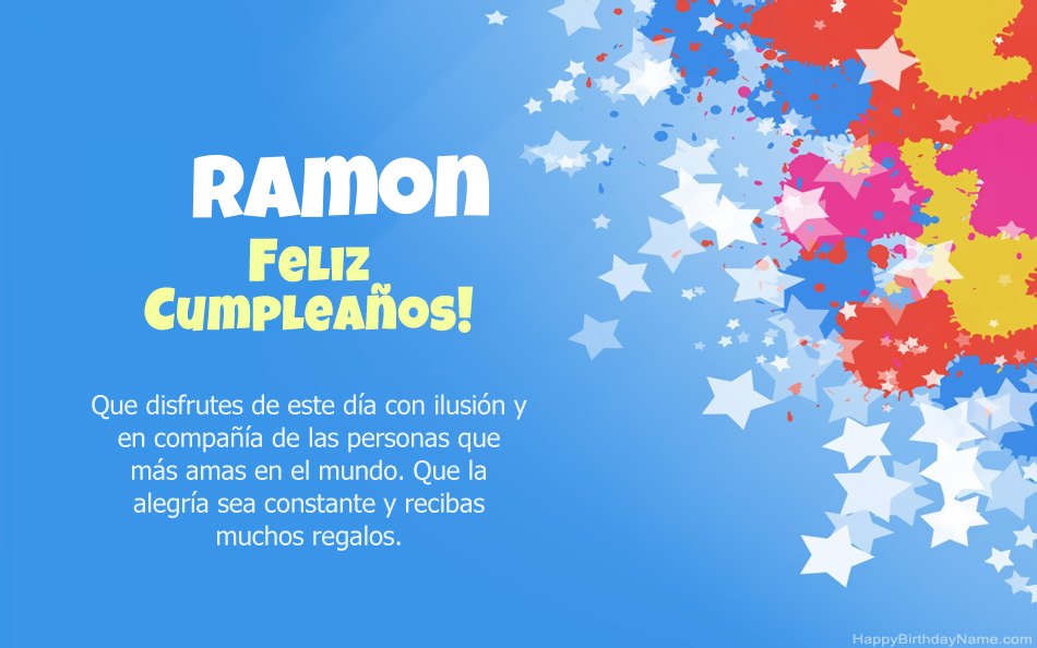 Felicitaciones por el cumpleaños de Ramon Felicitaciones por el cumpleaños de Ramon