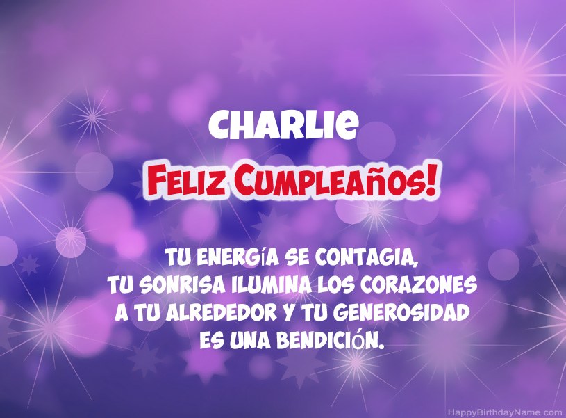 Hermosas imágenes para el feliz cumpleaños de Charlie