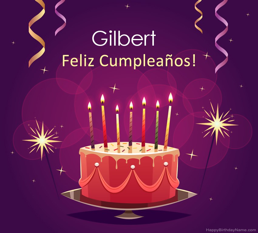 Saludos graciosos para feliz cumpleaños Gilbert fotos