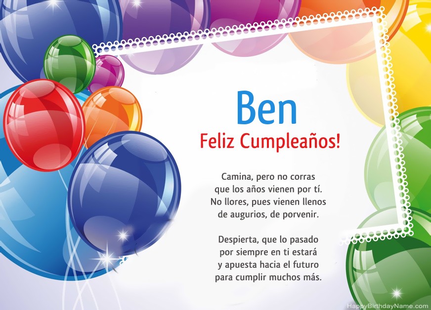 Feliz Cumpleaños Ben!