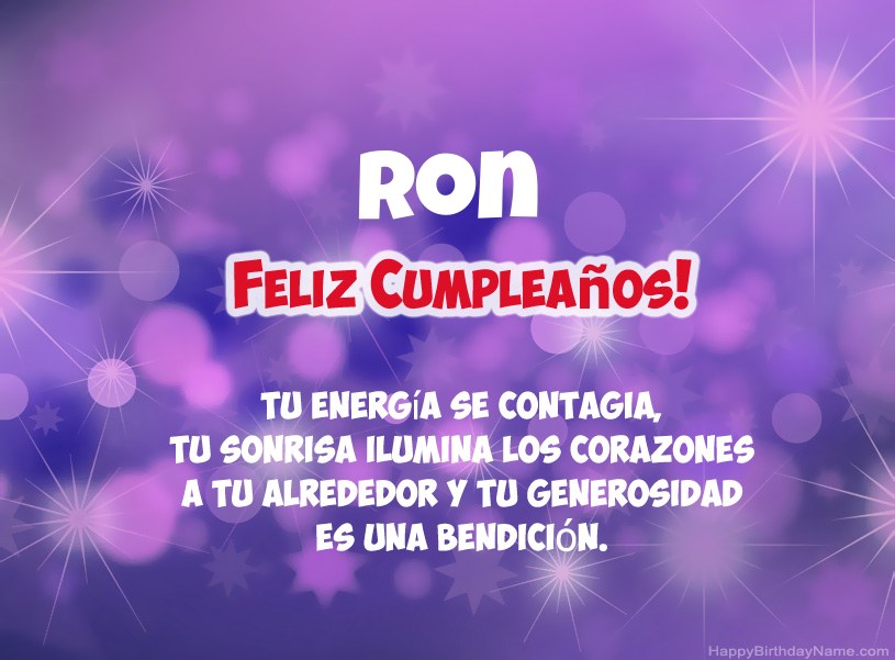 Hermosas imágenes para el feliz cumpleaños de Ron