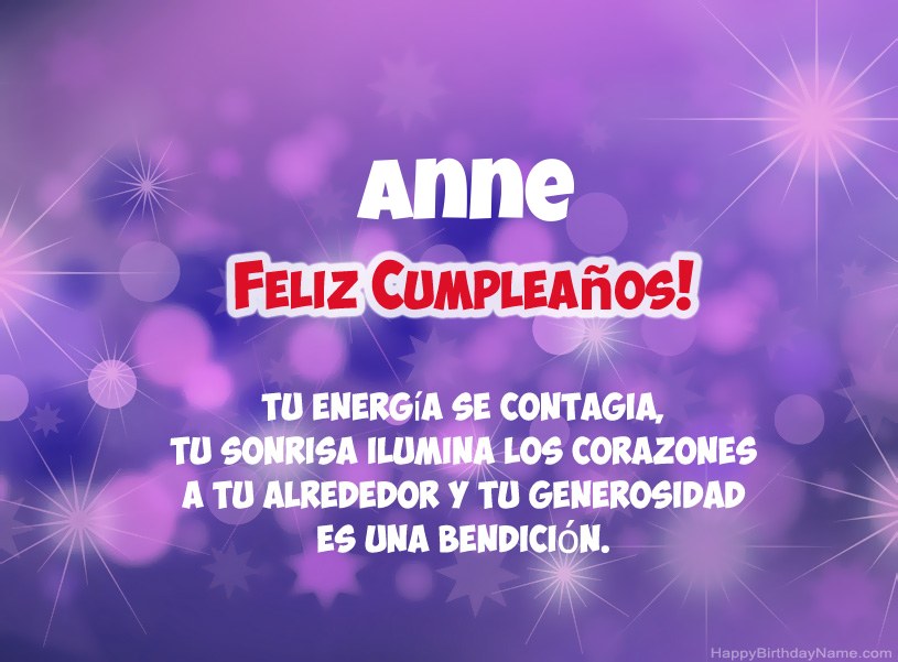 Hermosas imágenes para el feliz cumpleaños de Anne