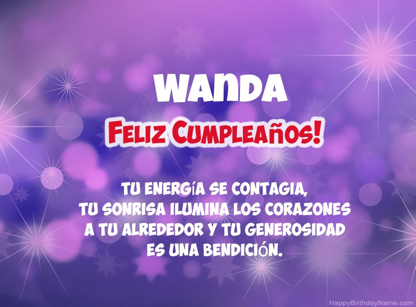Hermosas imágenes para el feliz cumpleaños de Wanda