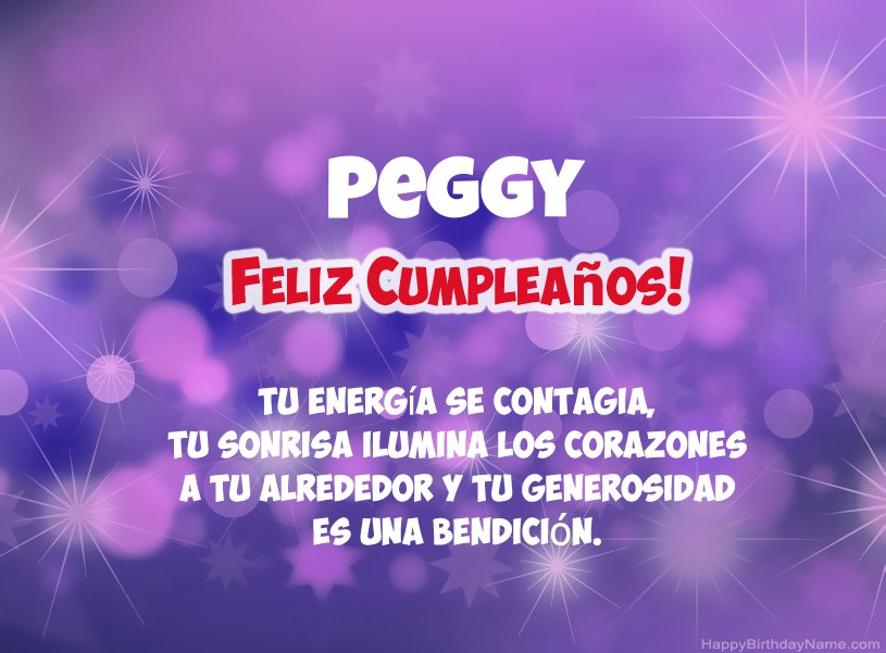 Hermosas imágenes para el feliz cumpleaños de Peggy