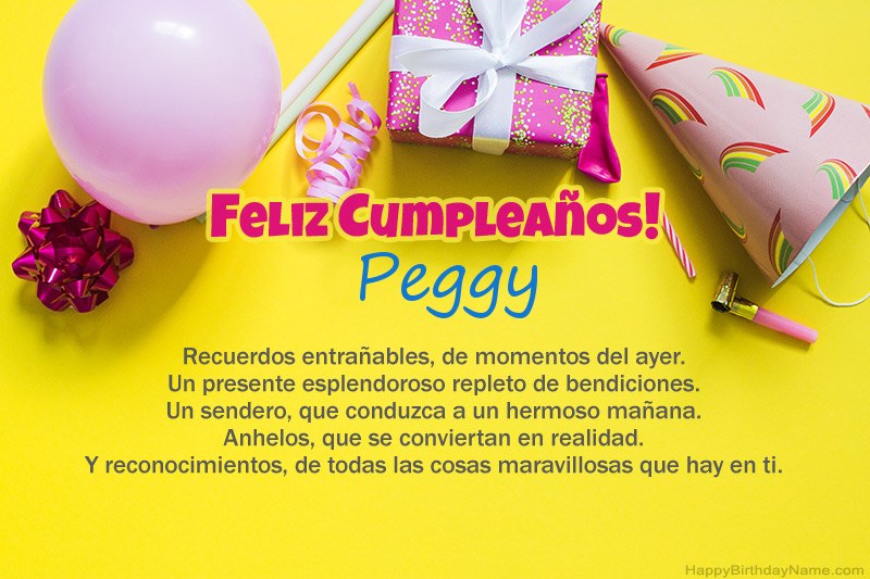 Feliz cumpleaños Peggy en prosa