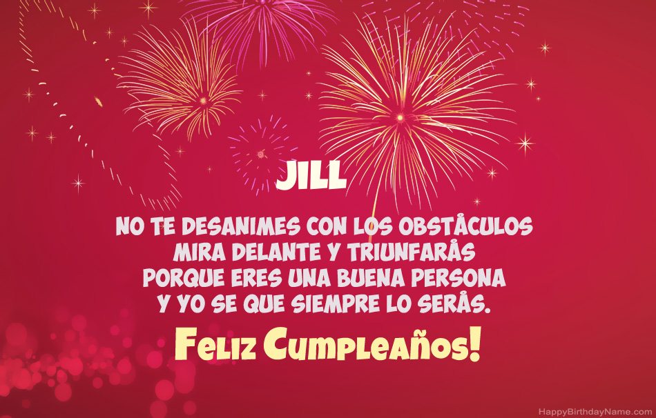 Feliz cumpleaños Jill, hermosos poemas Feliz cumpleaños Jill, hermosos poemas