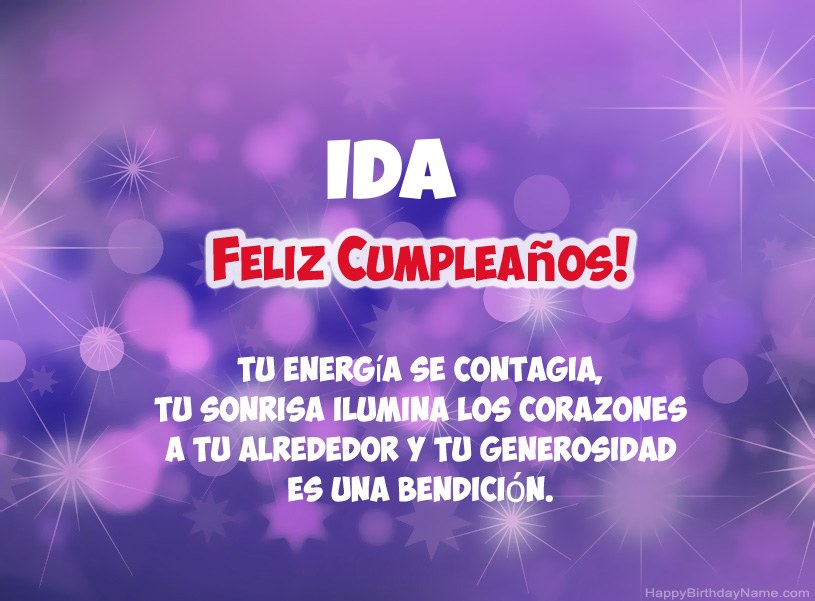 Hermosas imágenes para el feliz cumpleaños de Ida