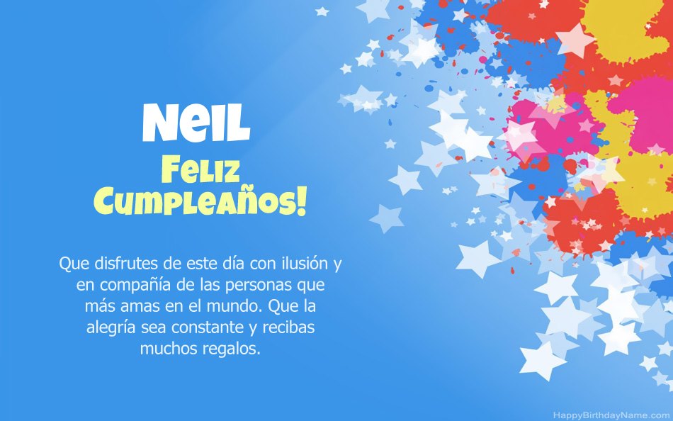 Felicitaciones por el cumpleaños de Neil Felicitaciones por el cumpleaños de Neil