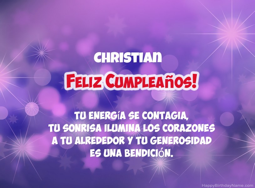 Hermosas imágenes para el feliz cumpleaños de Christian
